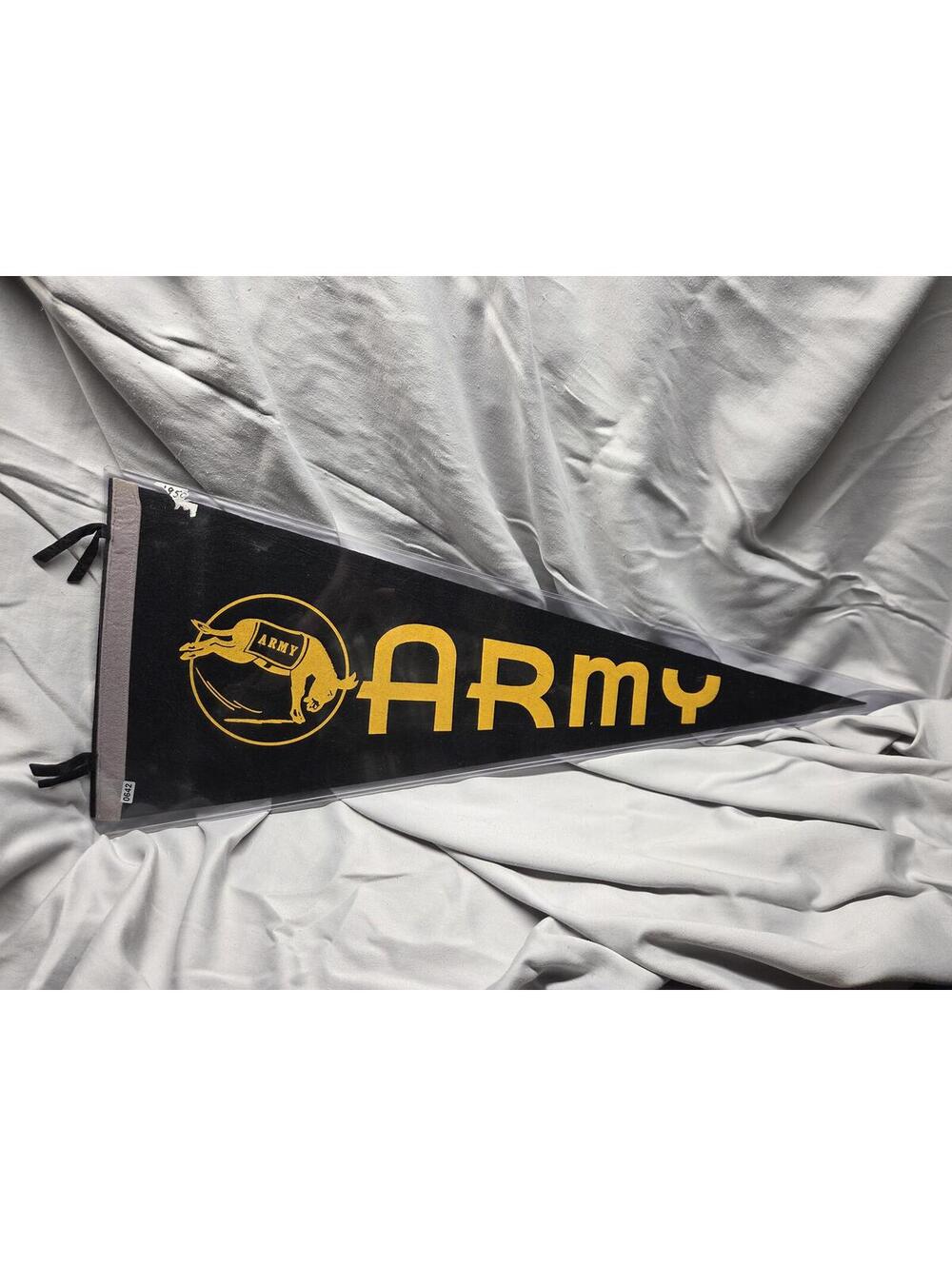 Vintage Army Pennant Banner Black and Gold